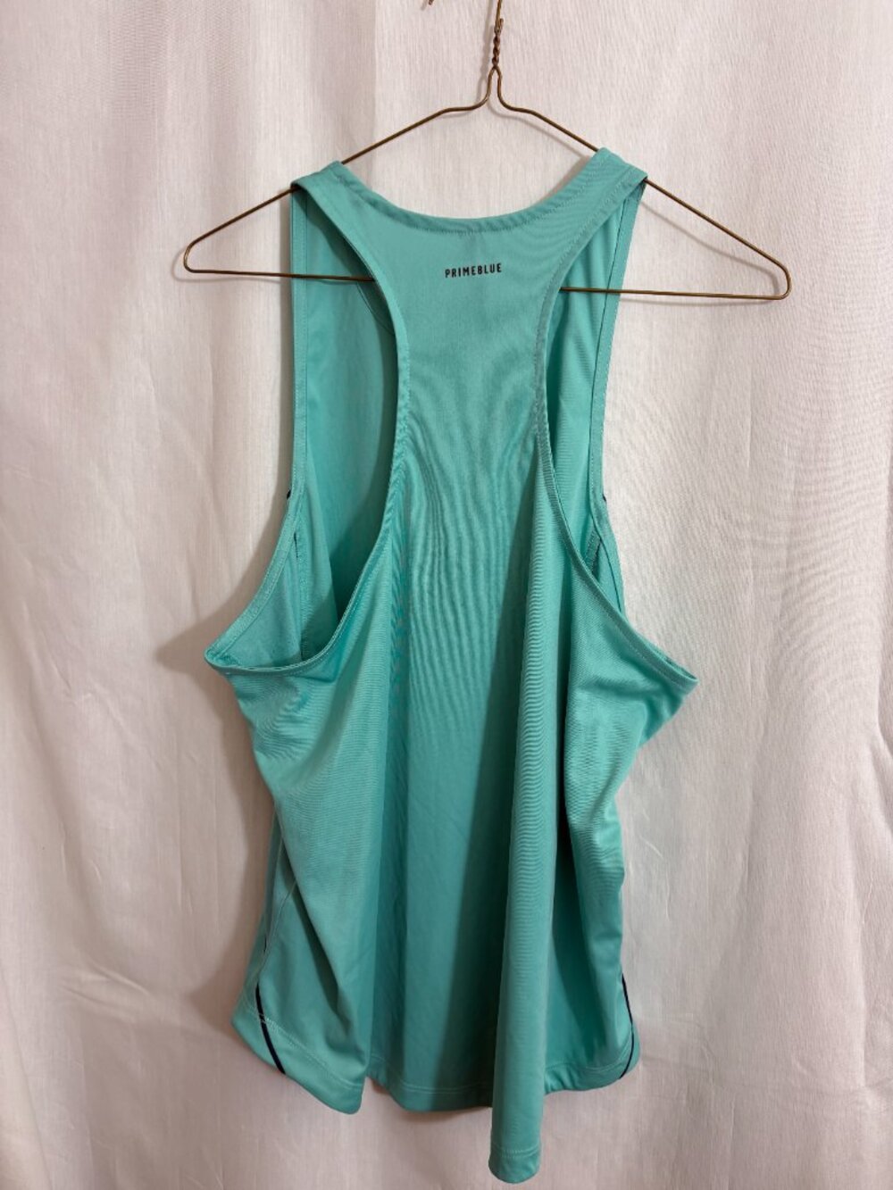 adidas Primeblue Parley Racerback Athletic Tank Top Aqua Teal Women’s L - Picture 3 of 7